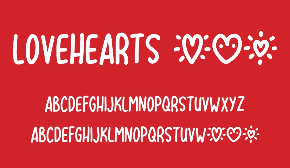 Lovehearts XYZ font