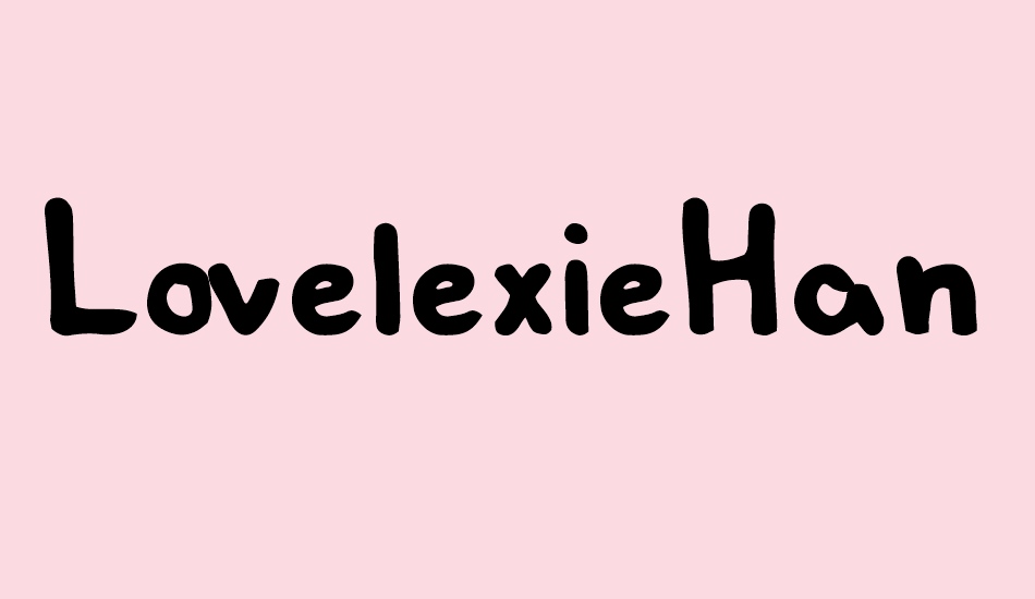 LovelexieHandwritten font big