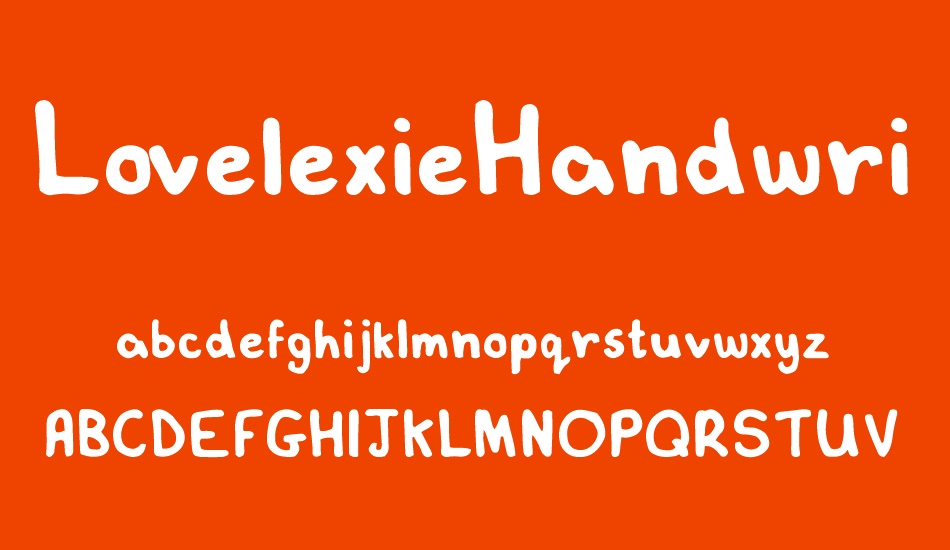 LovelexieHandwritten font