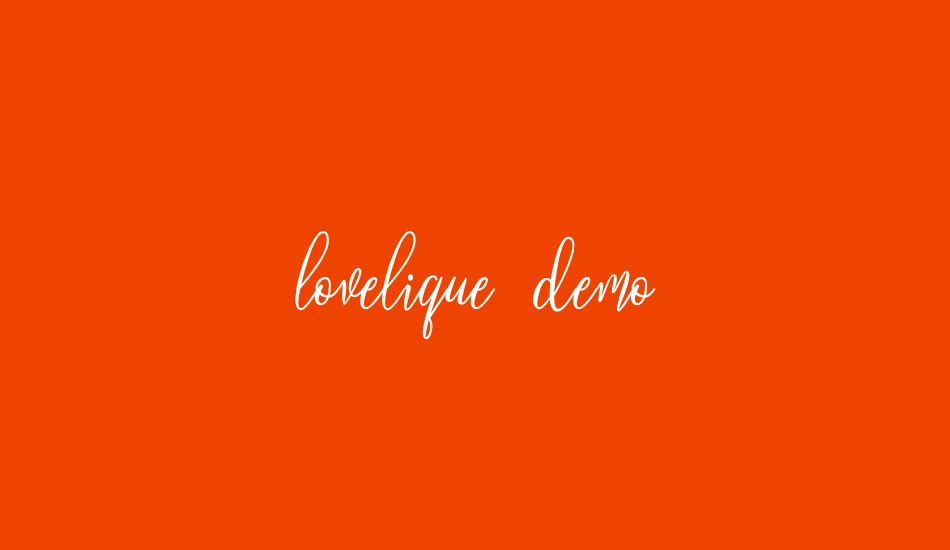 lovelique demo font big