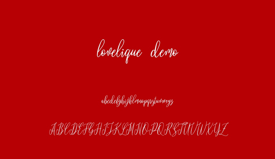 lovelique demo font