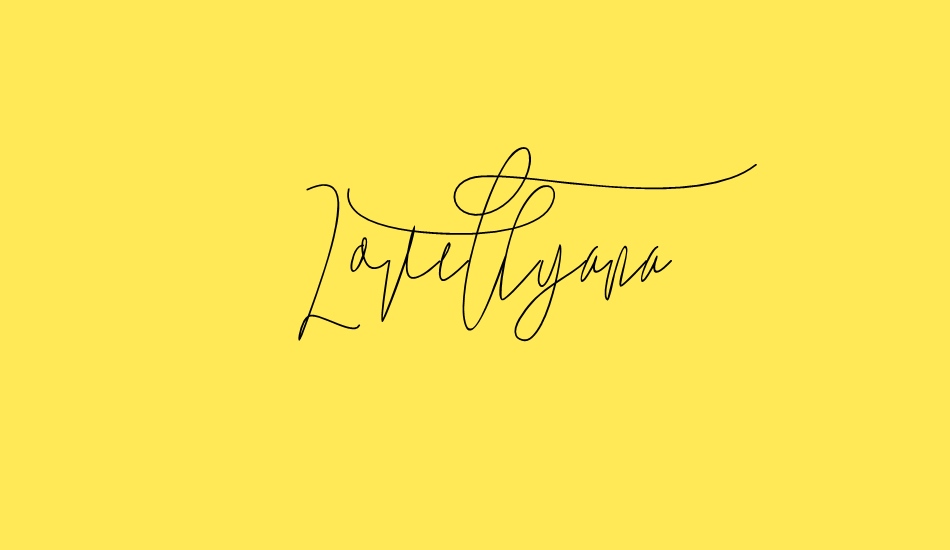 Lovellyana Free font big