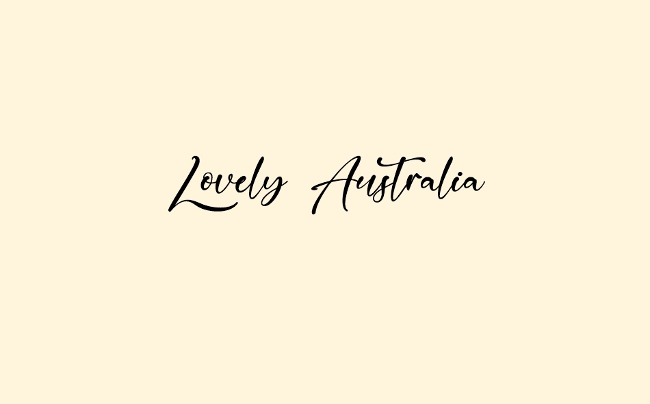 Lovely Australia font big