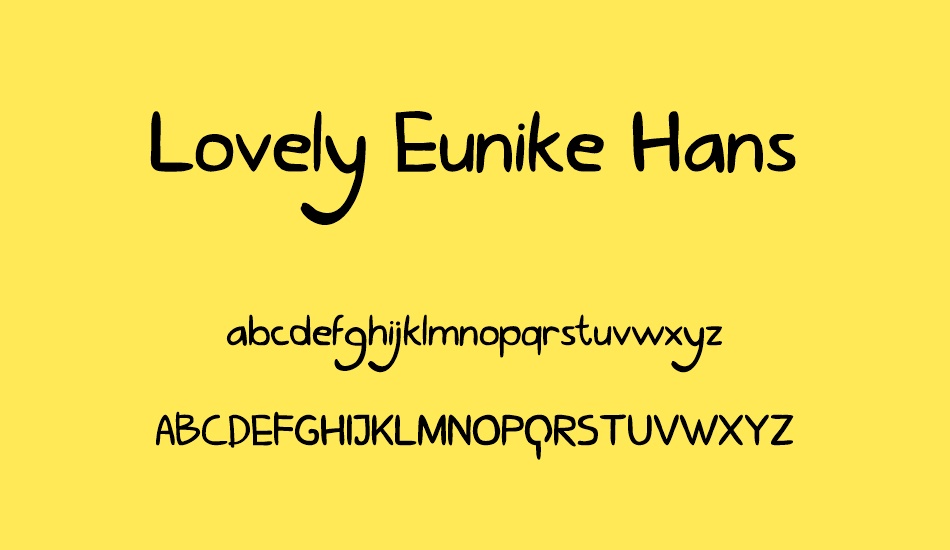 Lovely Eunike Hans font