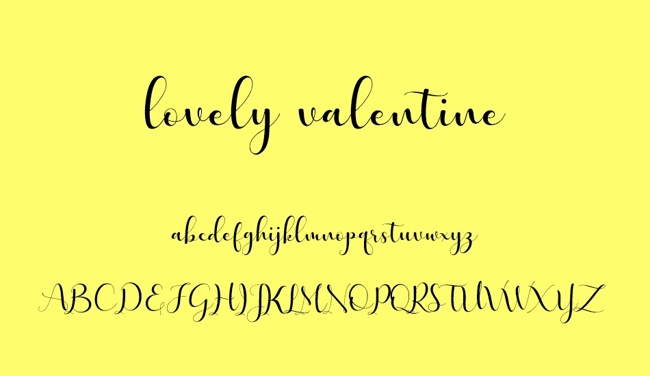 lovely valentine font