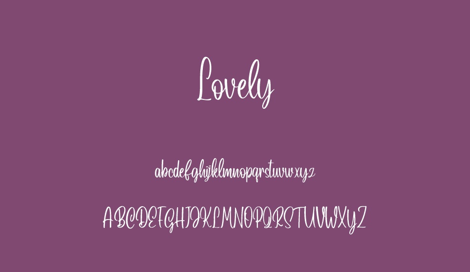 Lovely font