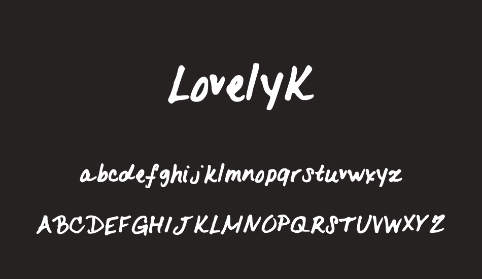 LovelyK font