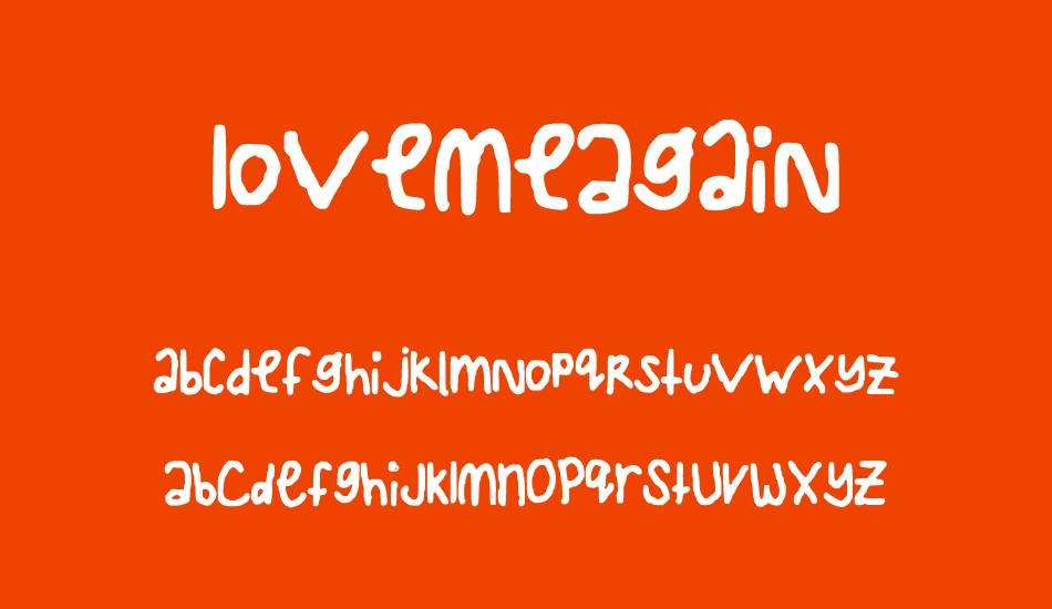 LoveMeAgain font