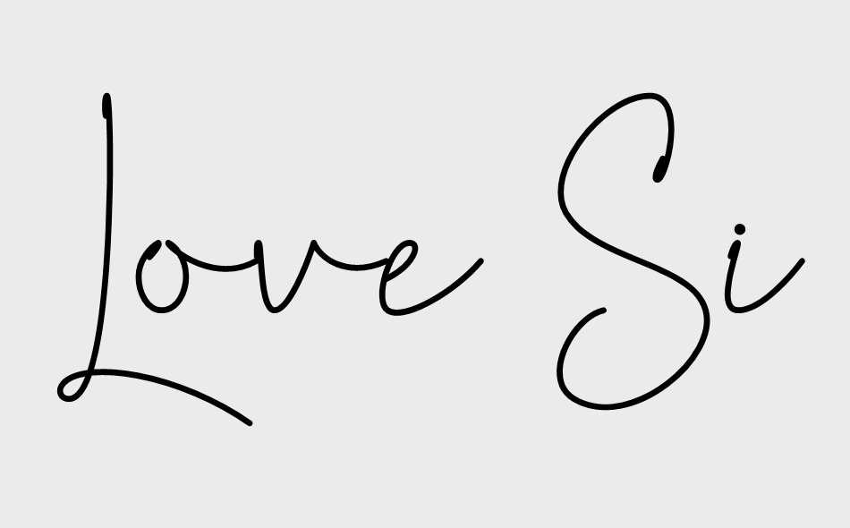 Love Signature font big