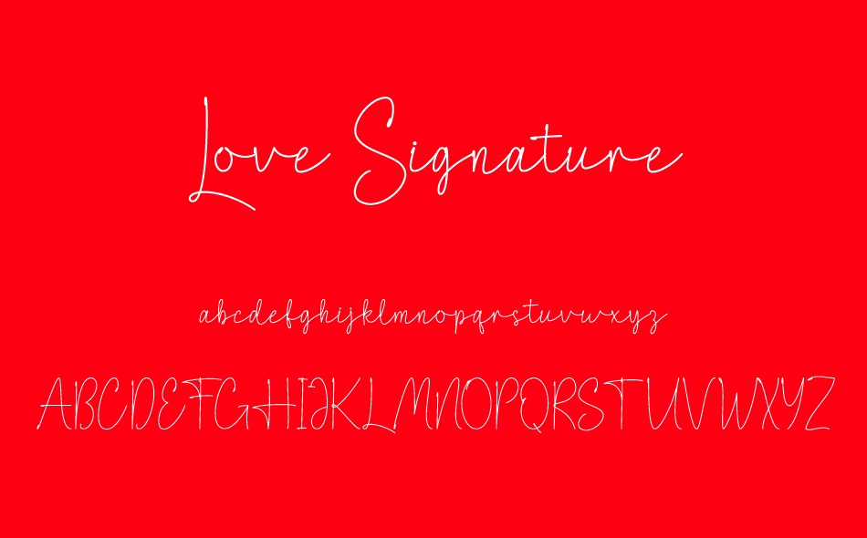 Love Signature font