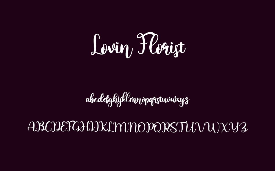 Lovin Florist font