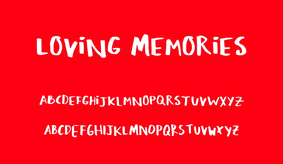 Loving Memories font