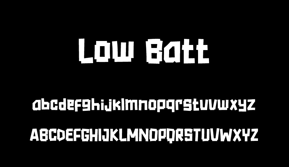 Low Batt font