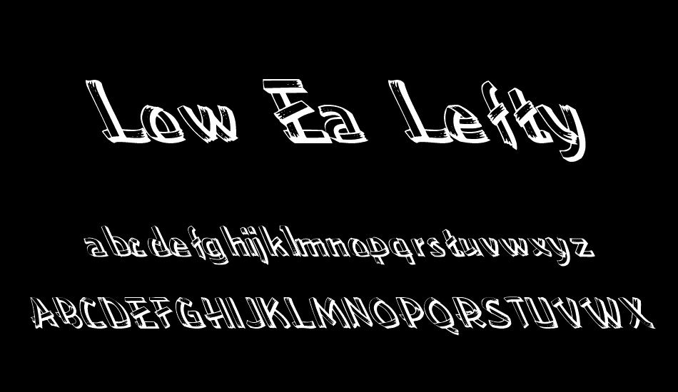 Low Ea Lefty font