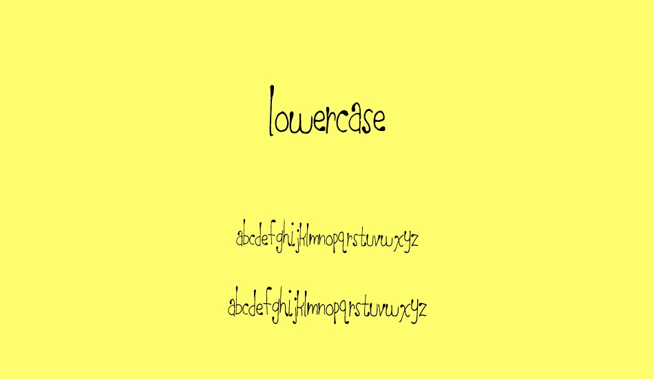 LowerCase font