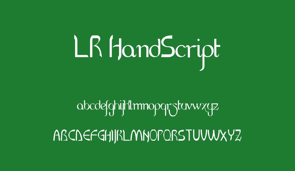 LR HandScript font