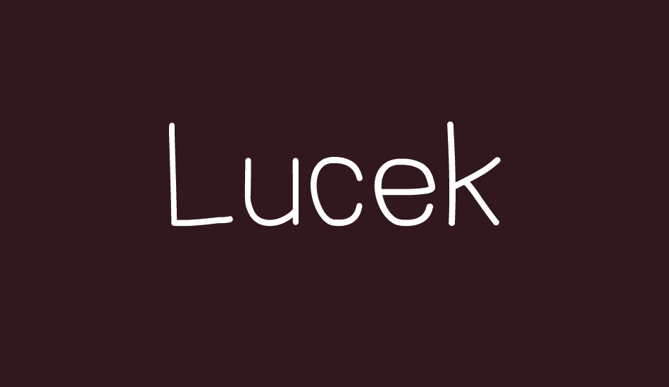 Lucek font big