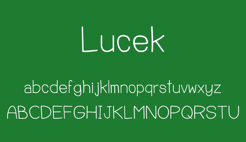 Lucek font