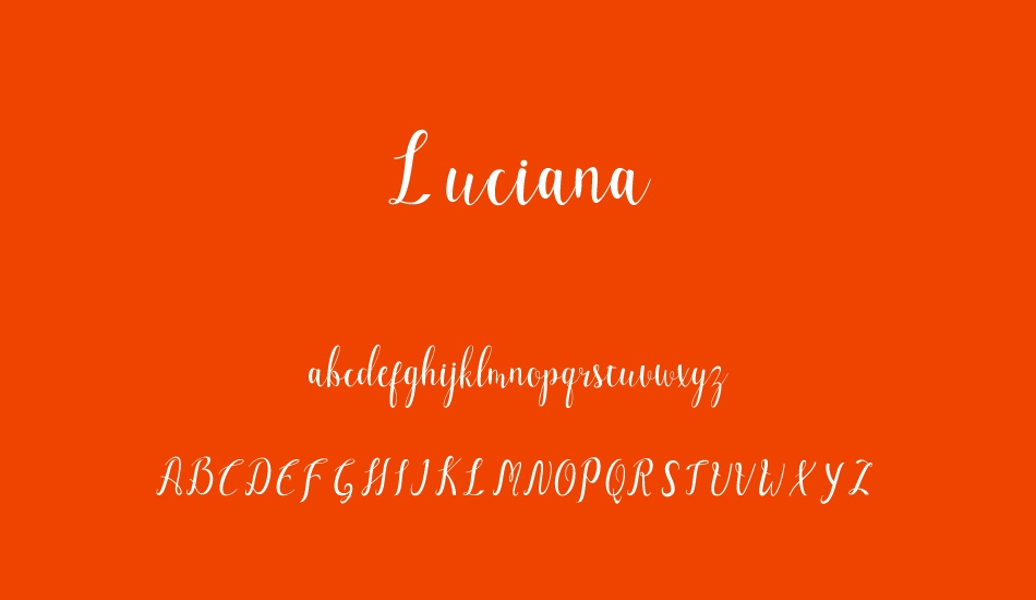 Luciana font