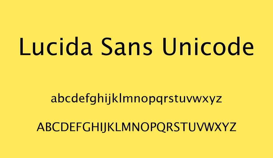 Lucida Sans Unicode Font Download Mac