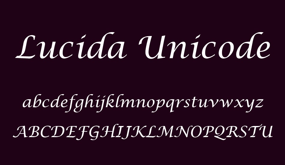what font similar lucida calligraphy font