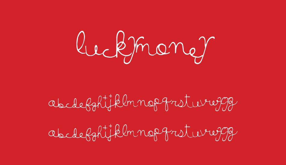 LuckyMoney font