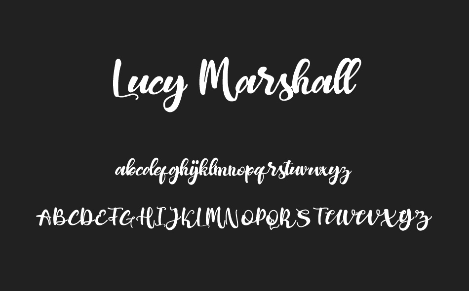 Lucy Marshall font