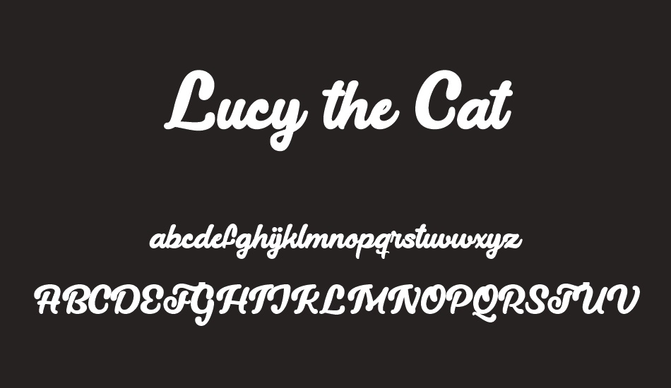 Lucy the Cat font