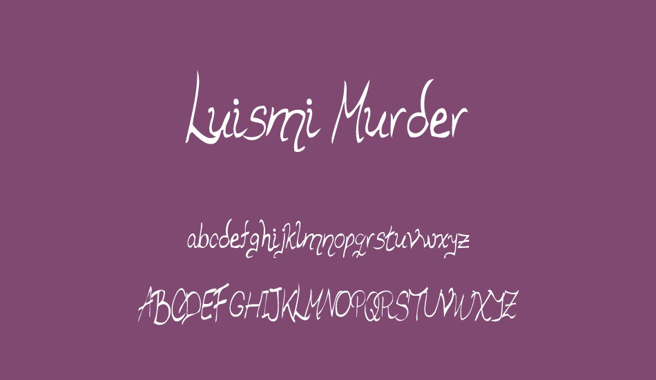 Luismi Murder font