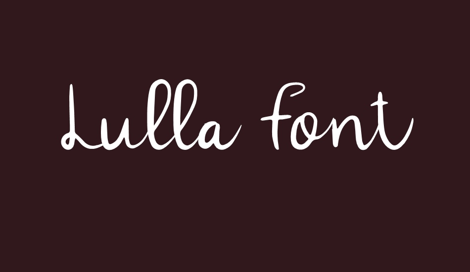 Lulla Font font big