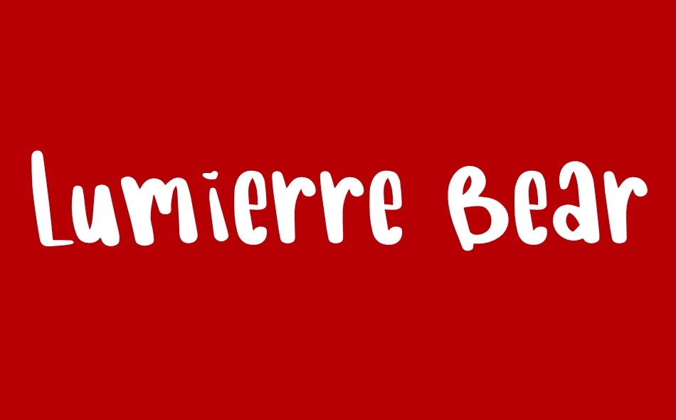 Lumierre Bear font big