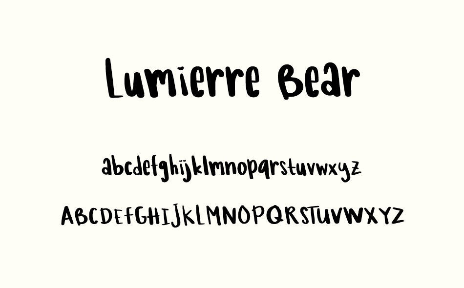 Lumierre Bear font