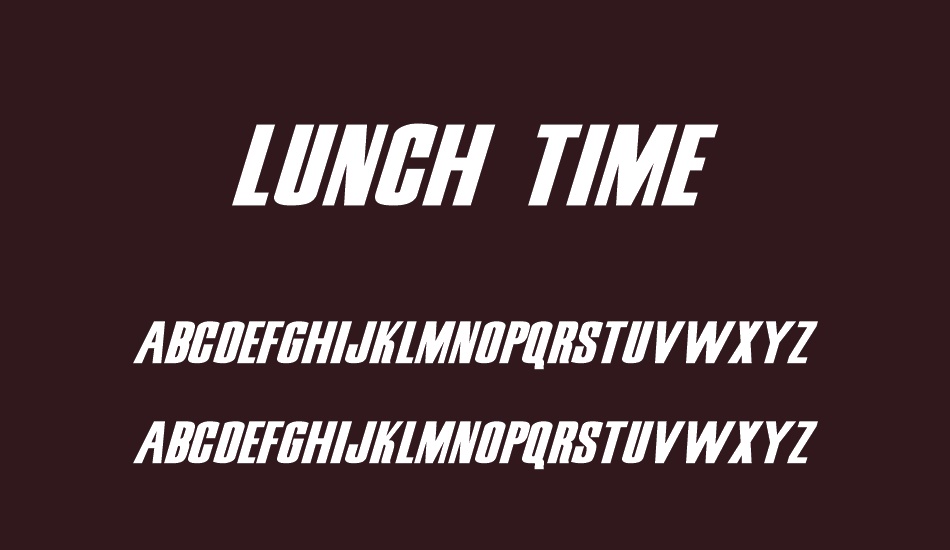 Lunch time font