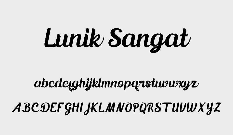 Lunik Sangat font