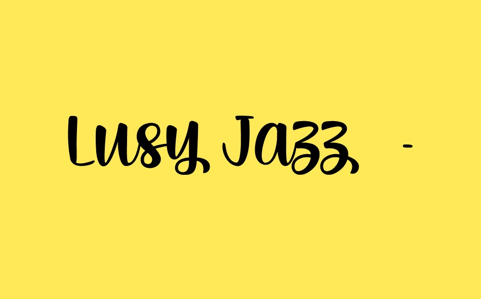 Lusy Jazz font big