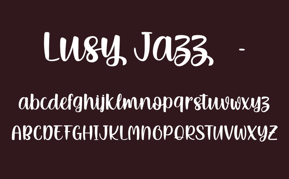 Lusy Jazz font