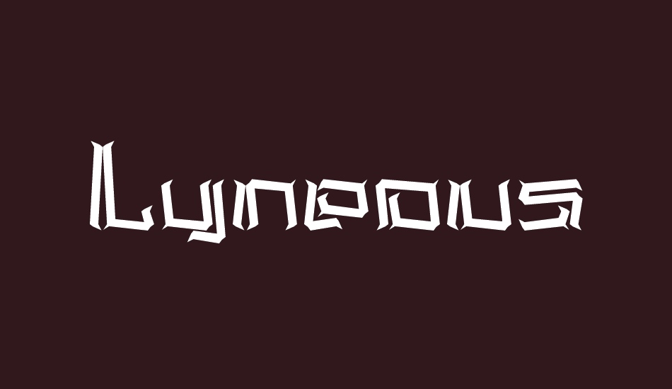 Lyneous BRK font big