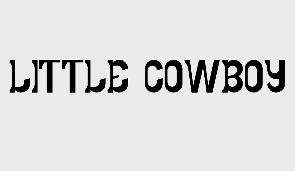 LITTLE COWBOY font big