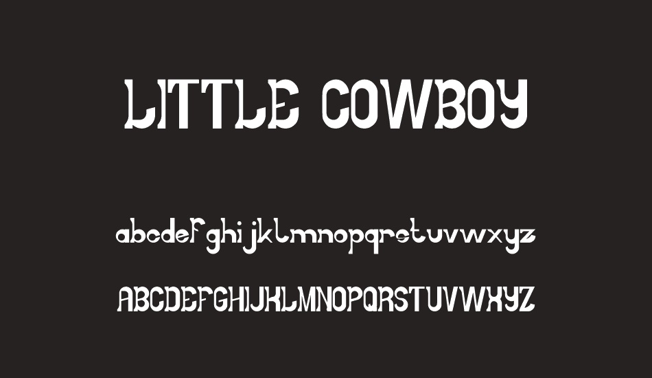 LITTLE COWBOY font