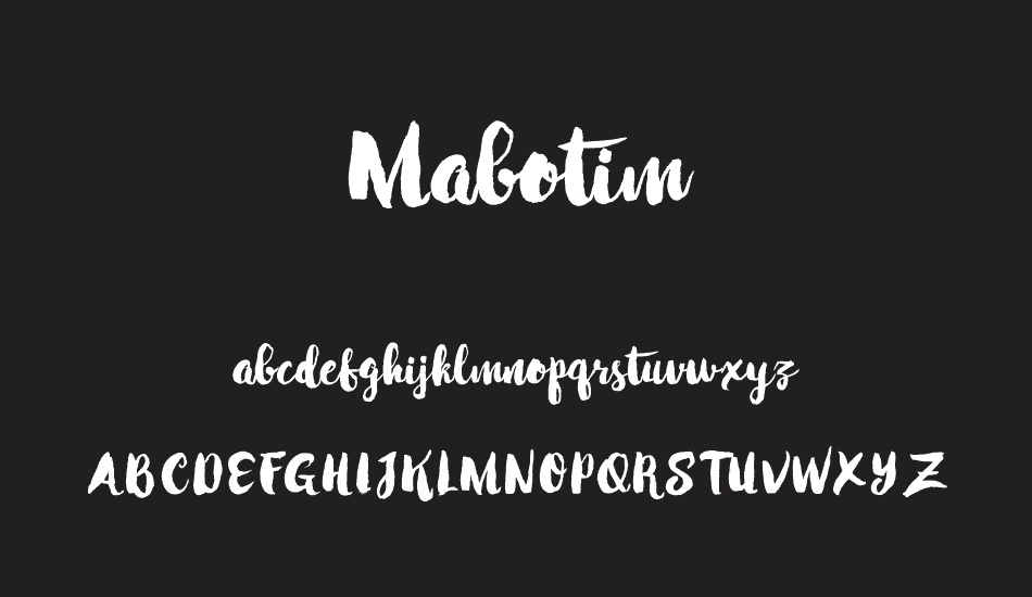 Mabotim Demo font