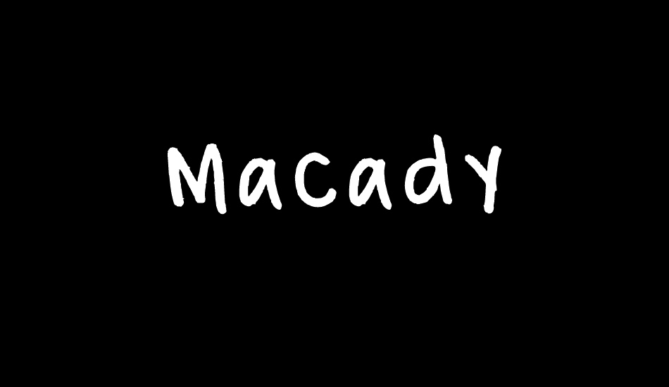 Macady font big