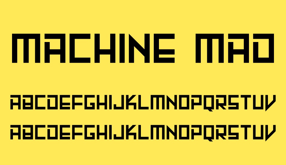 Machine Madness font