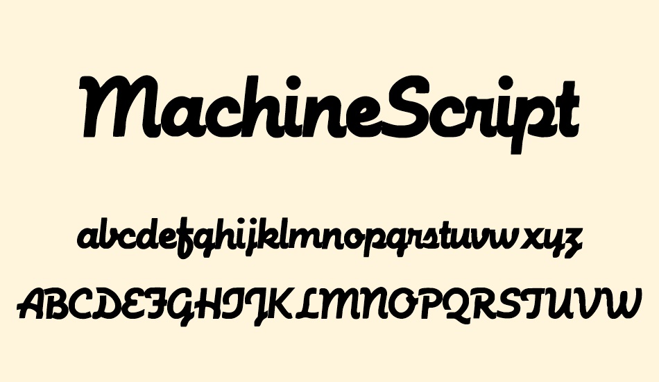 MachineScript font