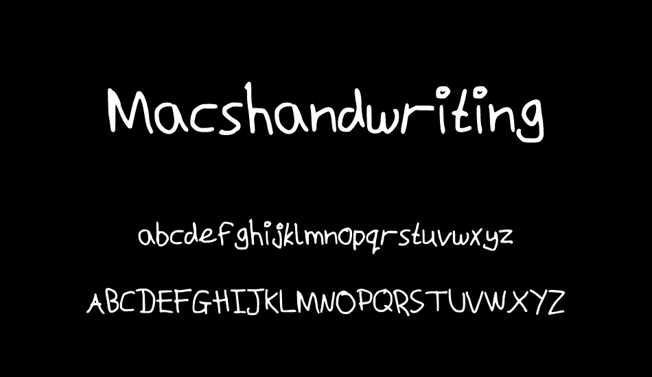 Macshandwriting font