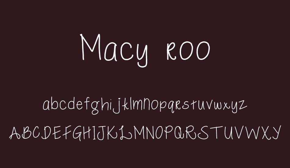 Macy roo font