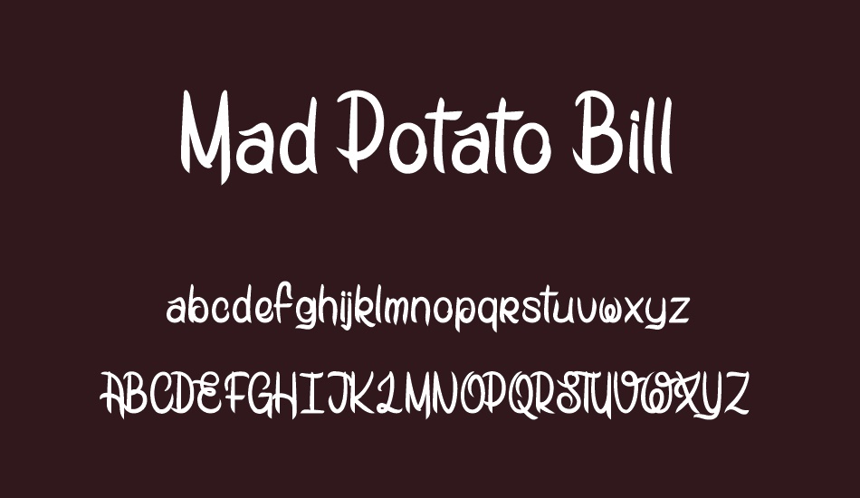 Mad Potato Bill font