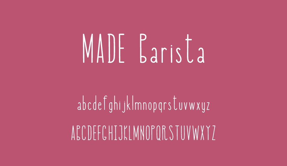 MADE Barista font