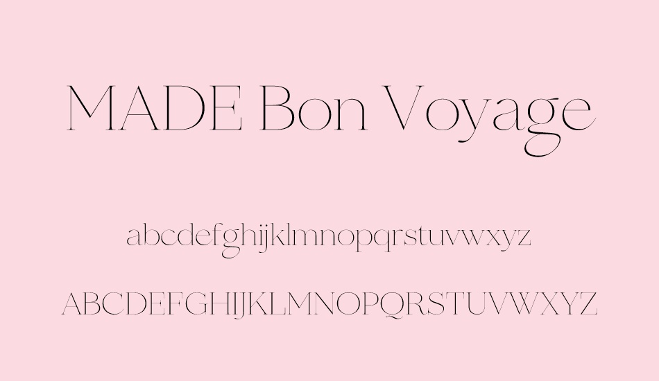 made-bon-voyage font