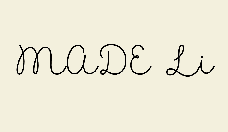 MADE Likes Script font big