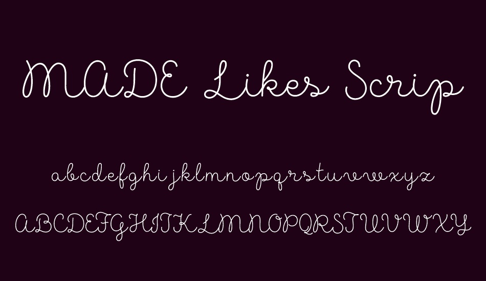 MADE Likes Script font